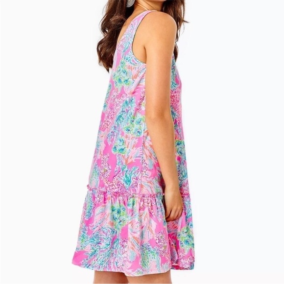 Lilly Pulitzer Skyelar Tank Dress SZ S Prosecco Pink Seaing Things - Picture 3 of 15
